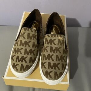 Michael Kors Boerum Double Gore MK Signature Jacquard Sneakers